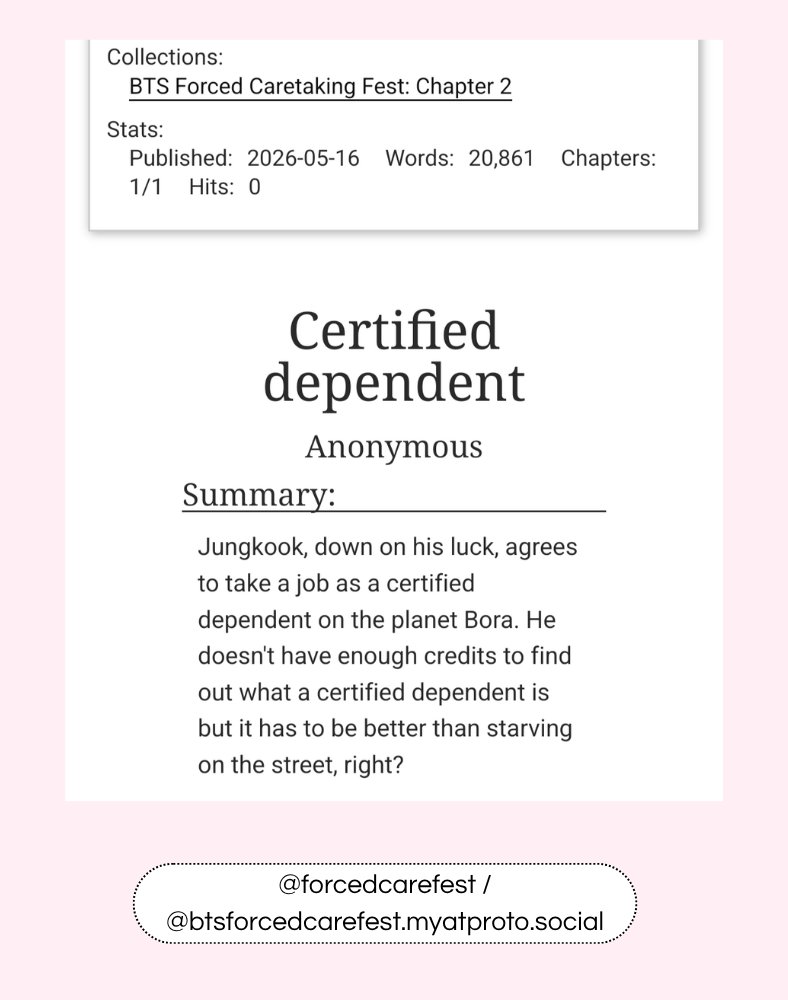 ForcedCareFest's tweet photo. Certified Dependent
🔑 OT7
🔑 Aliens, angst with an happy ending
🔗 https://t.co/uY4nzICuGZ https://t.co/haaxKGDZ6L