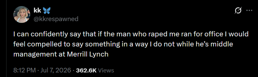 CovfefeAnon's tweet photo. They always have a "the man who raped me" story https://t.co/YGmscCyK46