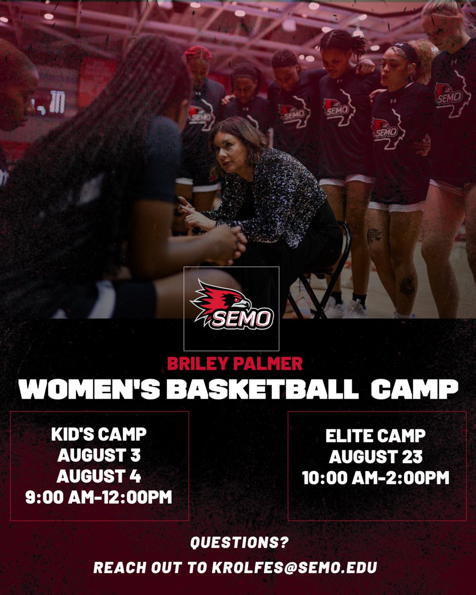OfficialSEMOWBB's tweet photo. Fans- it’s not too late to register for a Women’s Basketball camp this summer! 

https://t.co/jX6J0kwmnR https://t.co/9J3FNw2ghL