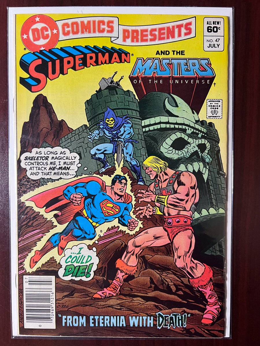 marketagent007's tweet photo. DC Comics Presents No.47, D.C. Comics July 1982
1st app. of He-Man &amp; Skeletor in comics. Paul Kupperberg story, Curt Swan &amp; Mike DeCarlo art, Ross Andru &amp; Frank Giacoia cover art.

Is anyone planning to watch the new MASTERS OF THE UNIVERSE movie? https://t.co/sVSLDdF940