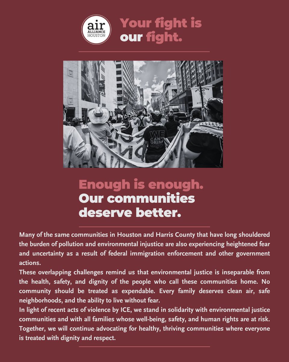 airallianceHOU's tweet photo. Together, we will continue advocating for healthy, thriving communities where everyone is treated with dignity and respect.
〰️ 
Juntos, seguiremos abogando por comunidades saludables y prósperas donde todos sean tratados con dignidad y respeto. https://t.co/aXnzKlCYE0