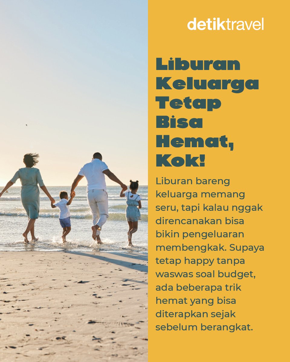 detikTravel's tweet photo. Liburan bareng keluarga nggak harus bikin dompet menjerit 💸
Yuk, simak tipsnya!
#detiktravel #TipsLiburan #AlloPaylater #TransEntertainment https://t.co/3xuq2Zq0kT
