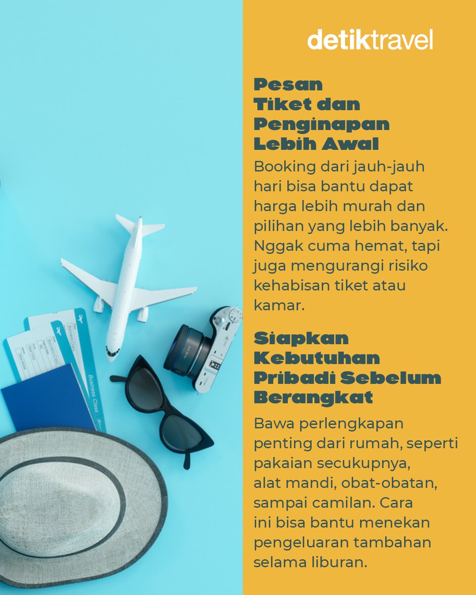 detikTravel's tweet photo. Liburan bareng keluarga nggak harus bikin dompet menjerit 💸
Yuk, simak tipsnya!
#detiktravel #TipsLiburan #AlloPaylater #TransEntertainment https://t.co/3xuq2Zq0kT
