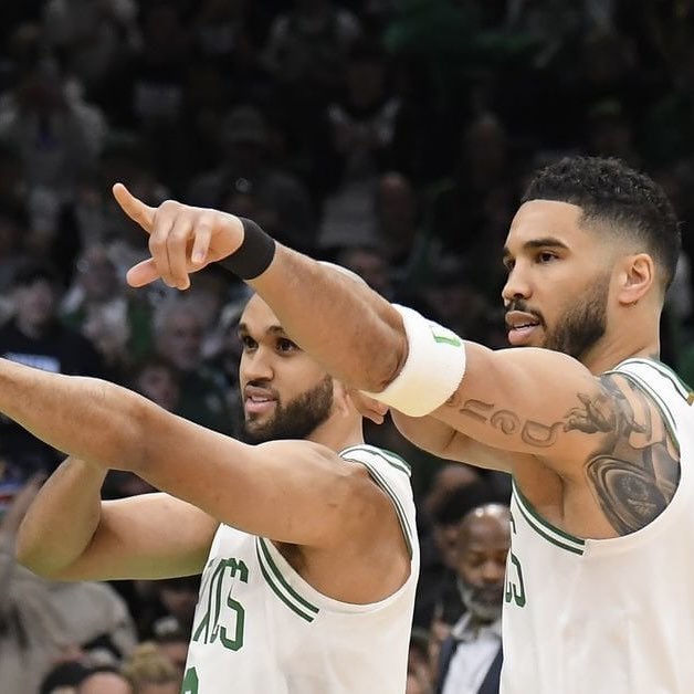 RTNBA's tweet photo. The Celtics potential roster next season:

PG: Payton Pritchard
SG: Derrick White
SF: Paul George
PF: Jayson Tatum
C: Mitchell Robinson

Bench:
• Hugo Gonzalez
• Baylor Scheierman
• Sam Hauser
• Jordan Walsh
• Neemias Queta
• Luka Garza
• Mike Conley
• Ron Harper II
• Chris Cenac Jr.
• Amari Williams

Top __ out East 👀☘️