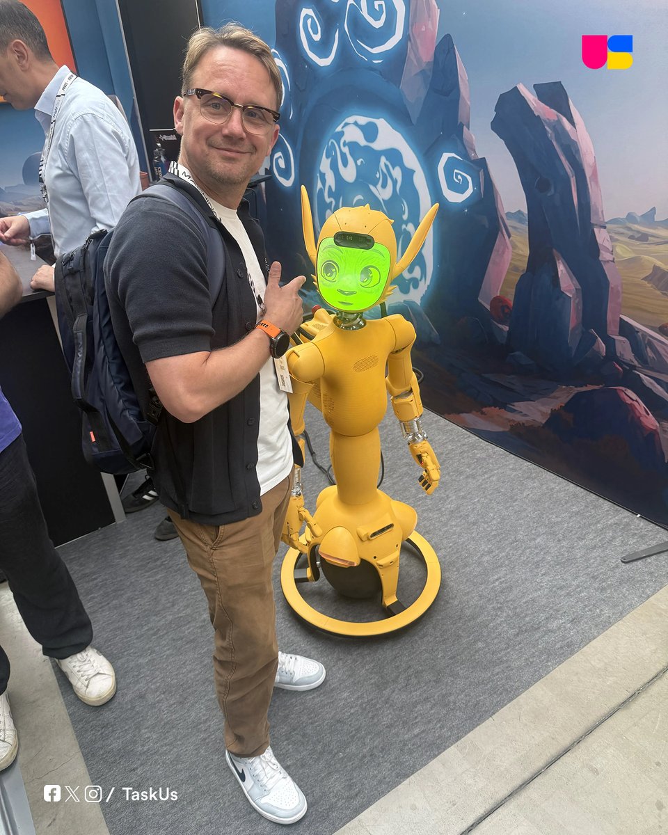 TaskUs's tweet photo. Machina Summit showcased the latest generation of physical AI. The leap in what machines can now do is mind-blowing!

Beyond the hardware, the real buzz is about safety and reliability. That’s where much of the work is happening right now — building the right data pipelines, running rigorous tests and keeping humans in the loop for unexpected moments.  

Rick Balzano, Nathan Chew and Khias Webb unpacked these layers on the ground.

DM them for a deep dive.

#TaskUs #Machina2026 #Robotics #AutonomousTech