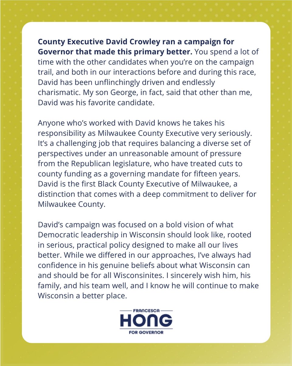Francesca Hong For Governor tweet media