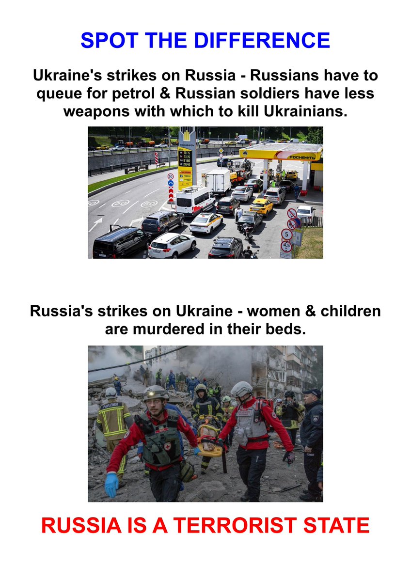 SimonBanished's tweet photo. @ZelenskyyUa Ukraine attacks Russian resources to stop death.

Russia attacks Ukrainian people to stop life.

That’s the difference. https://t.co/qnpBpvOqXu