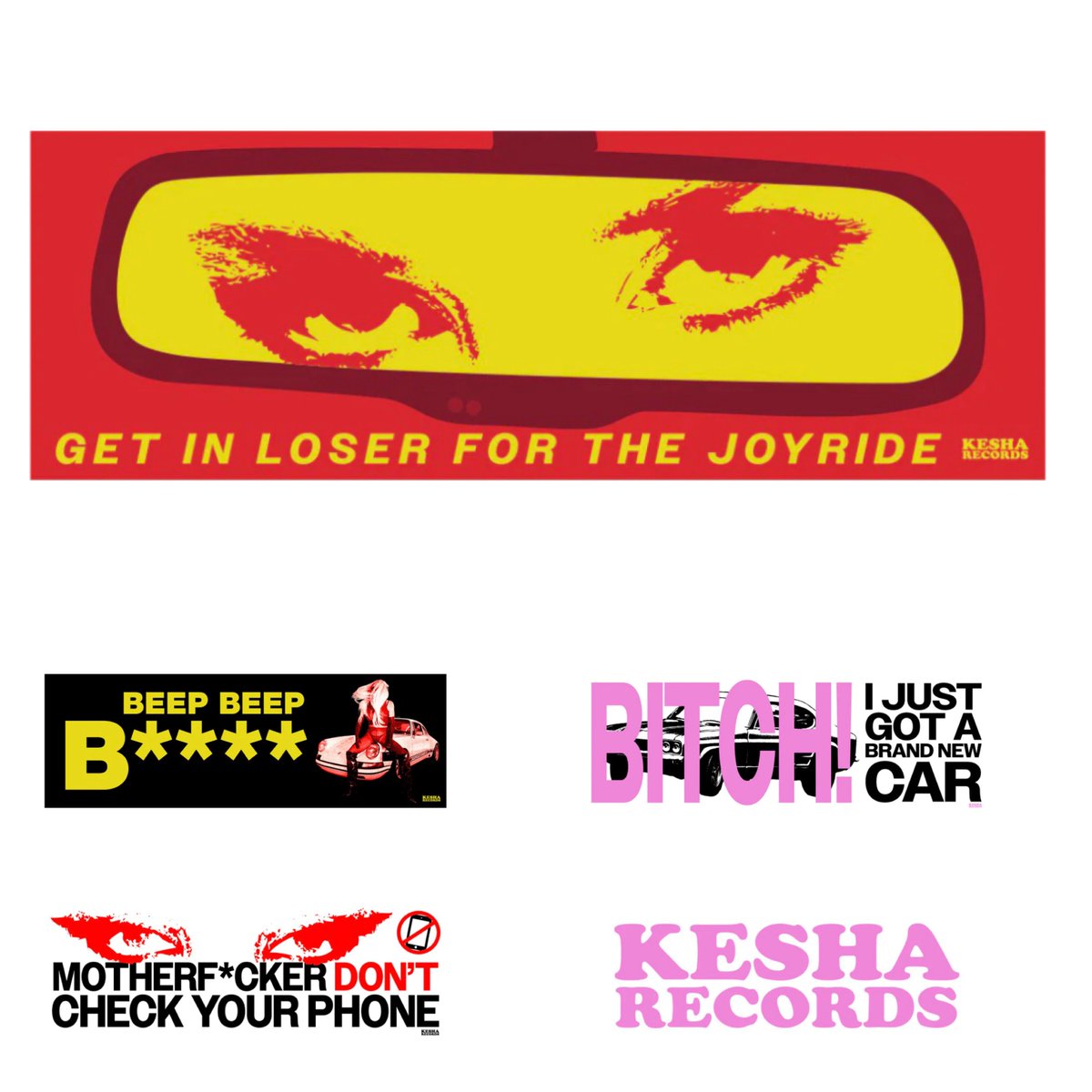 ArnoldMaxx's tweet photo. Kesha just dropped a bunch of new bumper stickers on her website! https://t.co/KlY6sr3bun