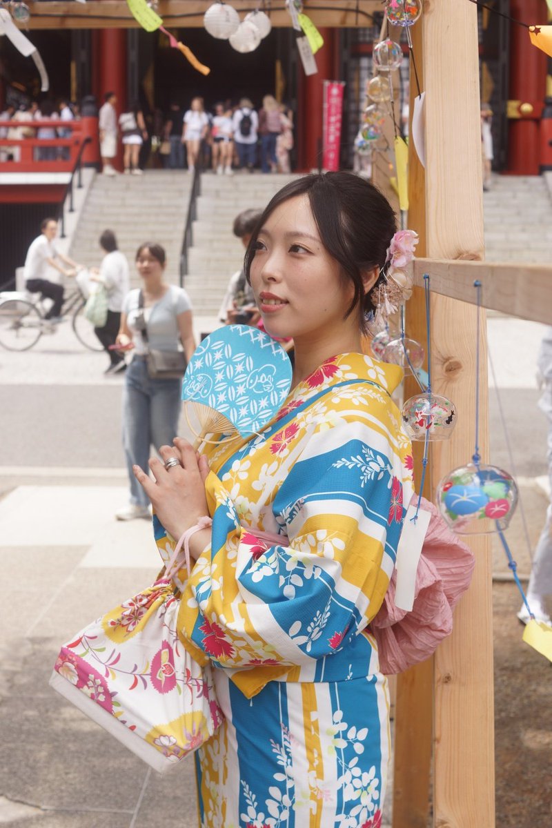 drdlxst's tweet photo. 2026,7,4 浅草エリア撮影会⑤
モデル:蒼田聖樹（@aota_misaki）
浴衣

#撮影会
#浴衣
#蒼田聖樹
#浅草
#風鈴 https://t.co/6ECVJiA8AW