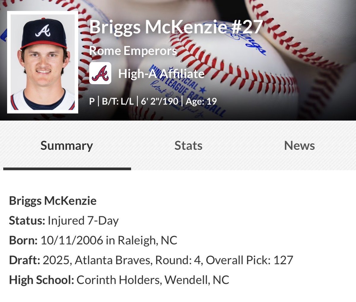 GregOtt31's tweet photo. @gvedak any insight on what Briggs McKenzie’s injury is? Haven’t seen it reported anywhere. https://t.co/oqwORW5YbA