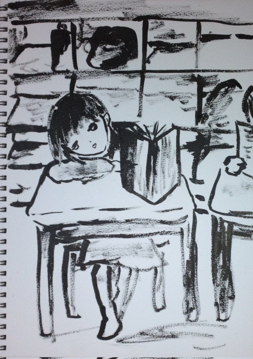 5時間目」 #イラスト ＃絵 ＃アナログ #手描き #オリジナルイラスト