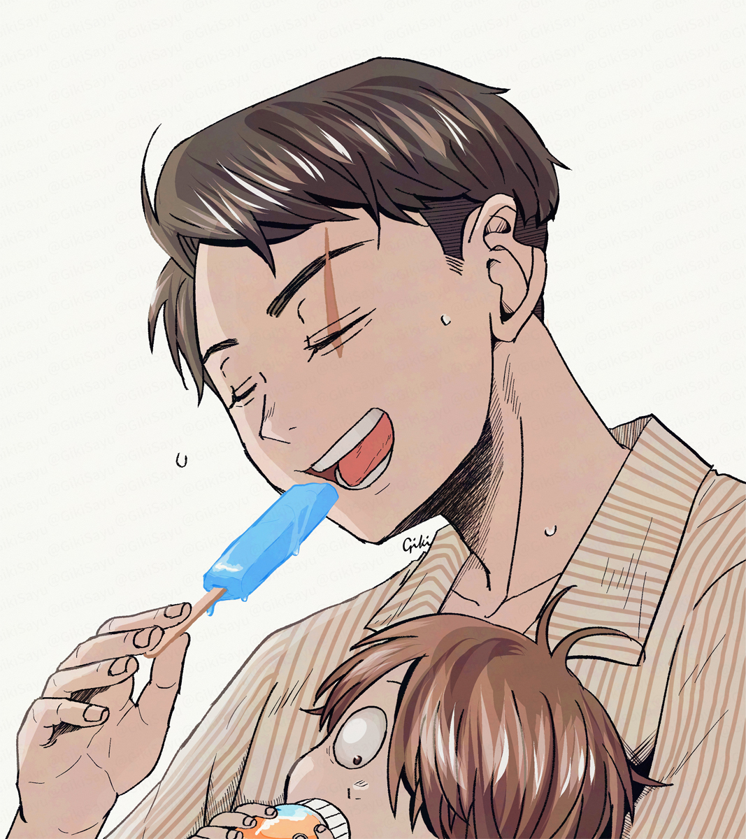 GikiSayu's tweet photo. 【再掲】
あの日と同じアイス、違う味
父水鬼

アイスが美味しい季節になりましたね！ https://t.co/NvErQt7DD3