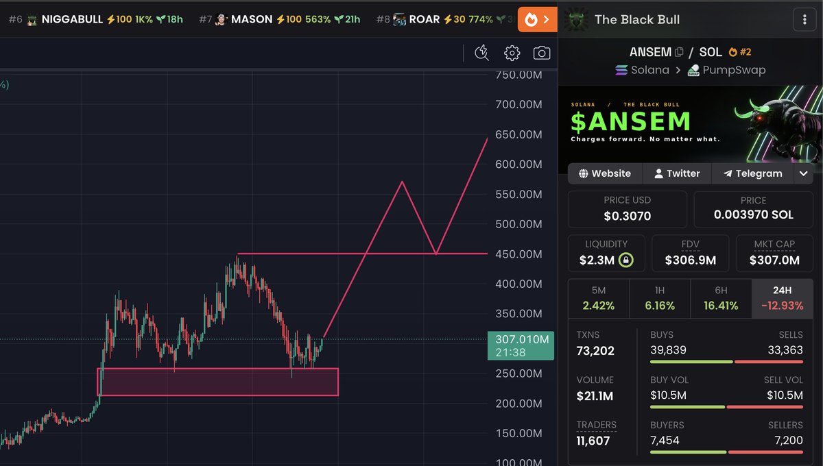 meilinxbt's tweet photo. i’ve got hundreds of dms saying, “i told you so.”

now all of a sudden people see a dip on $ANSEM and think it’s dead.

that’s the difference between you and me. while you’re predicting the death of the move, others are looking for a seat on the train.

nothing goes up forever without a pullback.

$ANSEM isn’t just another memecoin. it’s a movement that’s only getting started.

if i were you, instead of celebrating the dip, i’d be using it as an opportunity to accumulate.

$1b coded.