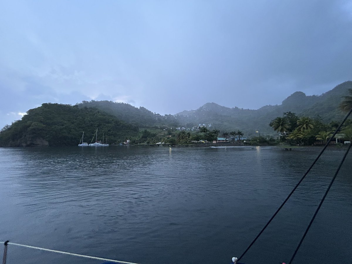 Xplorer_Report's tweet photo. The best part about living in a sailboat is getting to wake up in different places. After an exciting sail from Martinique, we arrived in Cumberland, St Vincent; a small community tucked in the steamy jungles of a volcano. The people here are warm and inviting, bringing fruit and vegetables to your boat as gifts.
