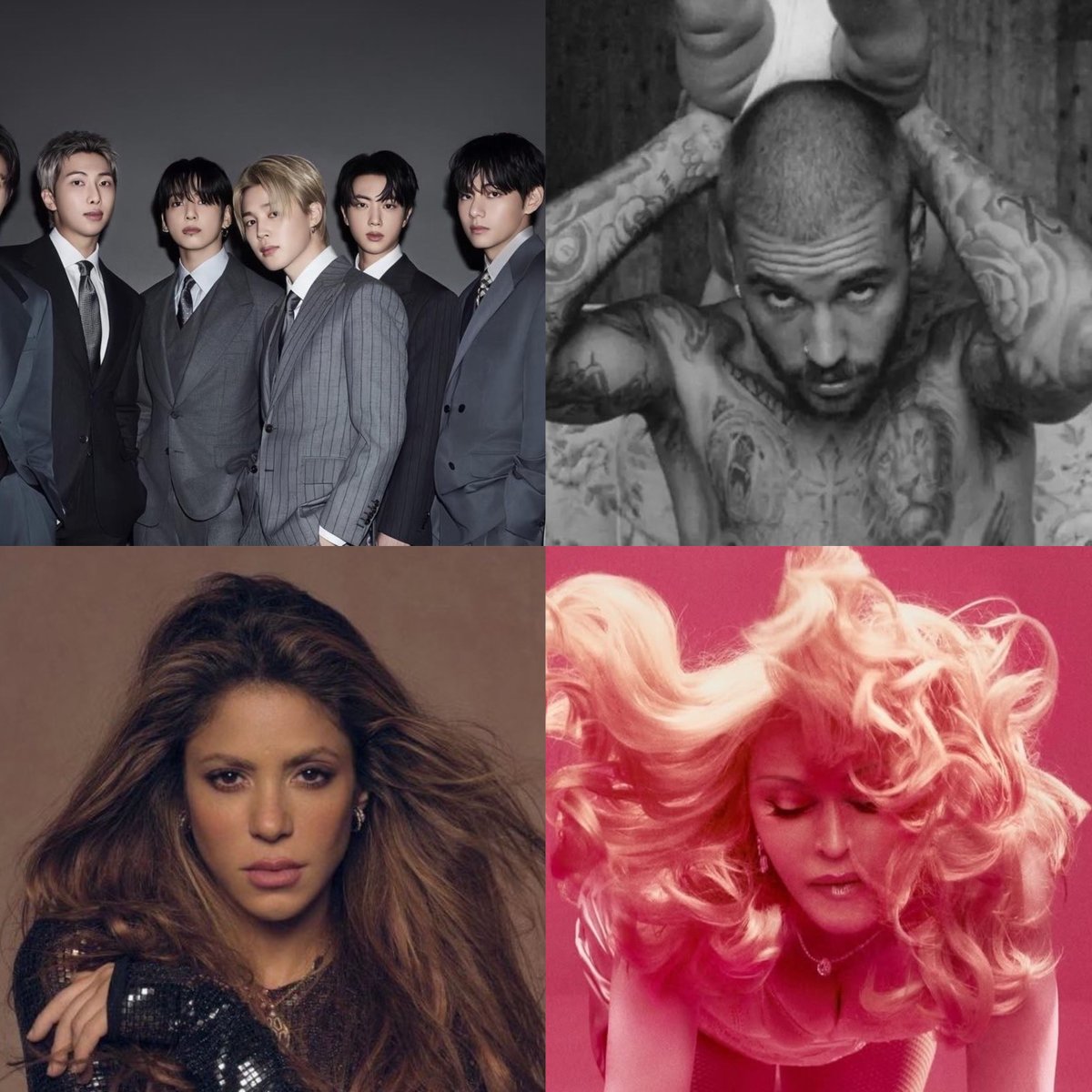 Indie5051's tweet photo. Artistas que se presentaran en el espectáculo de medio tiempo de la Final de la Copa Mundial:

• BTS
• Justin Bieber
• Madonna
• Shakira https://t.co/nbzH53MPol