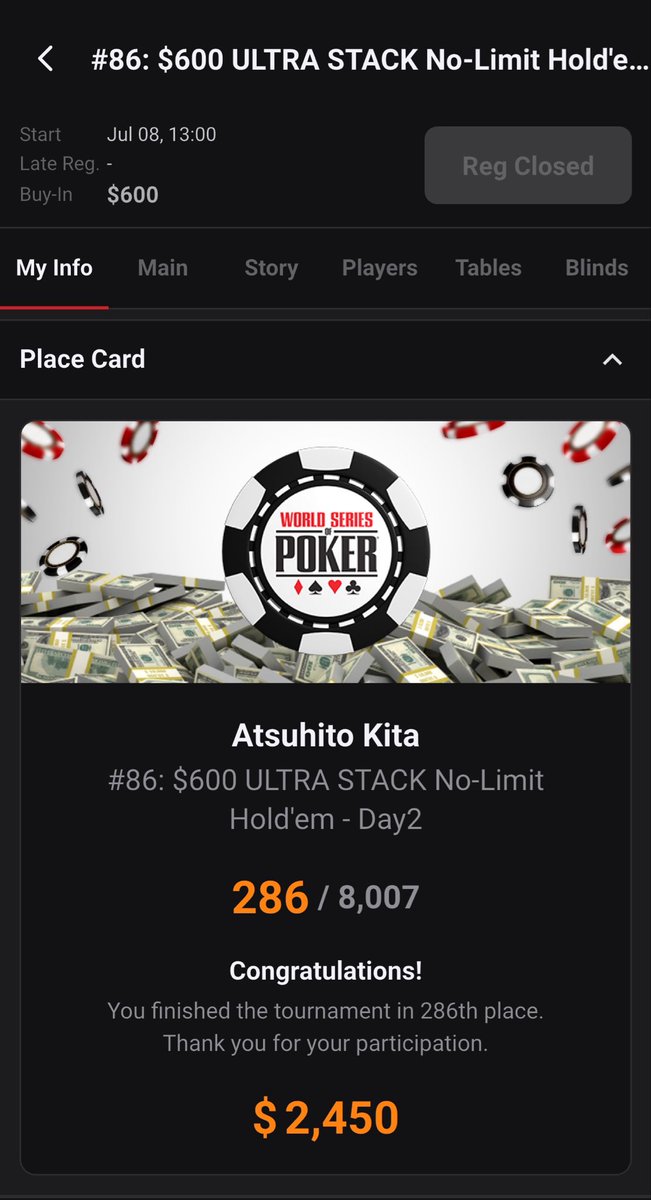 atsuhit0's tweet photo. ULTRA STACK Day 2
永遠にプレイできるハンド来ず
pfai AQs < AKo

286 / 8,007

残っている人頑張ってください！🔥 https://t.co/O3LoFb4GI5