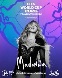 madonnajp's tweet photo. ワールドカップ2026で初のハーフタイムショーにマドンナが登場します。マドンナ以外の全アーティストが今日発表されました。

Madonna, Shakira, Justin Bieber, Burna Boy and Coldplay 

しかし、このハーフタイムショーの時間は、11分だけ！

この模様は、日本時間7/20あさ4時からNHKで放送です。 https://t.co/hGG9DJa7Oo