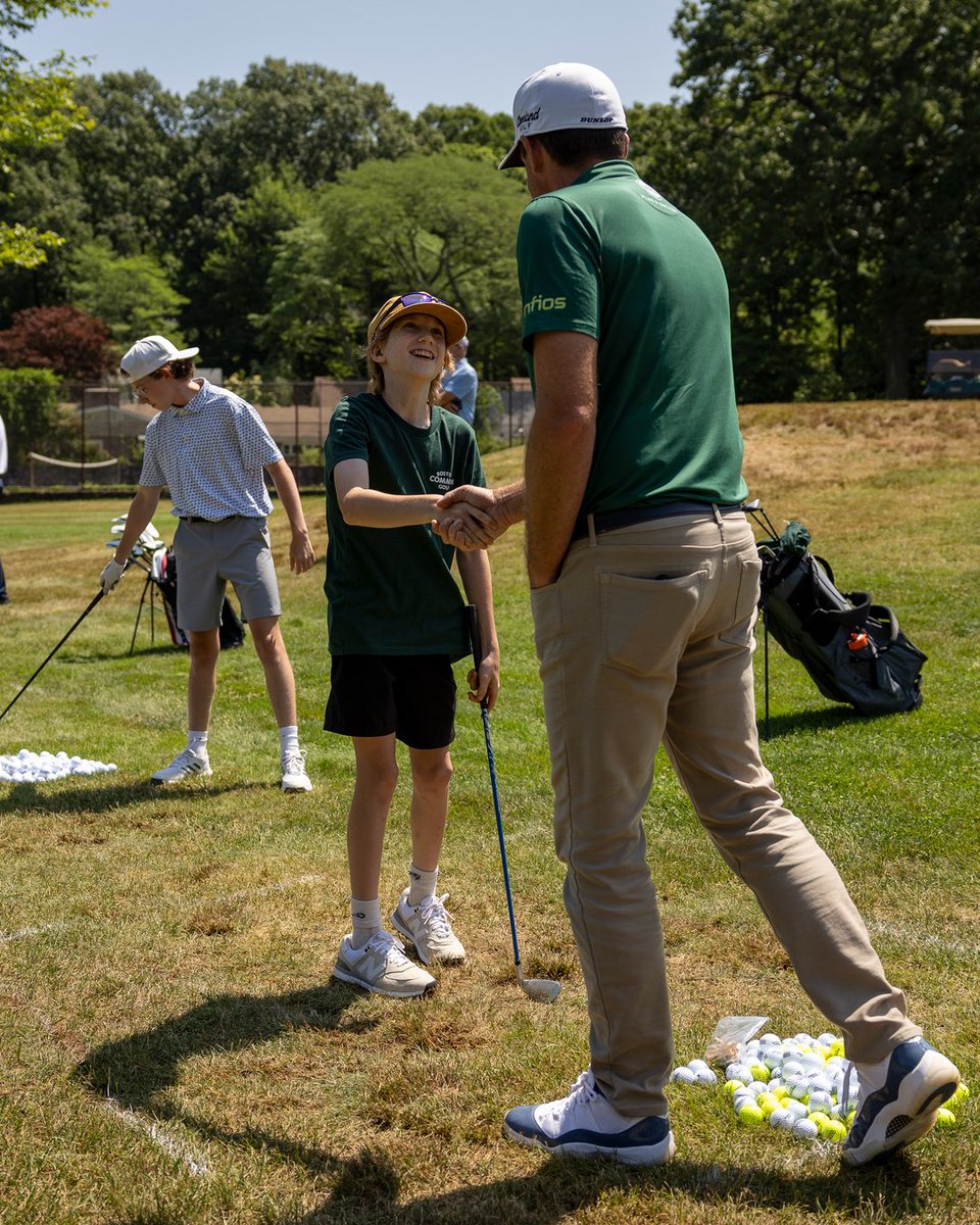 commongolf's tweet photo. Thank you to the 70+ young golfers who joined Mayor Wu, @NoahKahan, and @Keegan_Bradley for a special clinic as we launched Common Ground, a our new initiative to expand access to golf across New England. 

This is just the beginning! https://t.co/Ev8hf2ysfz