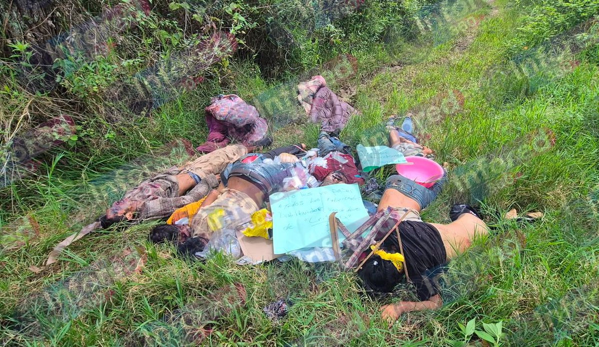 LuisCardenasMx's tweet photo. 🚨 Autoridades de Chiapas confirmaron el hallazgo de ocho cuerpos —seis hombres y dos mujeres— en la curva El Herraje, sobre el tramo carretero Jitotol-La Cumbre. La @FGEChiapas inició las investigaciones en una zona afectada por la ola de violencia. https://t.co/uXakA1lQsZ