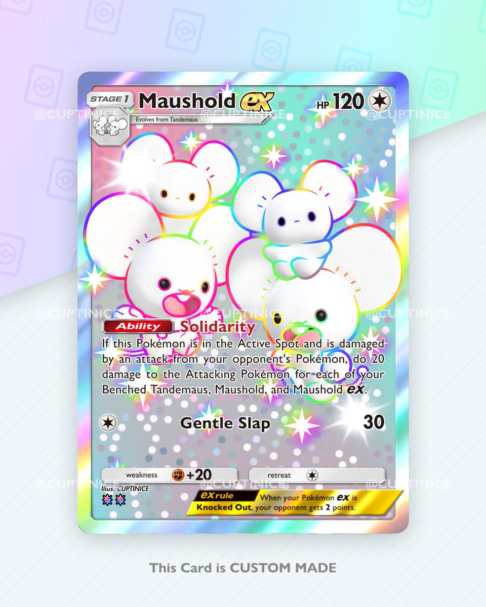 Cuptinice's tweet photo. FULLY CUSTOM SHINY Maushold EX          

#PokemonTCGPocket #PokemonTCGP #PTCP https://t.co/Z2fnImMC8H