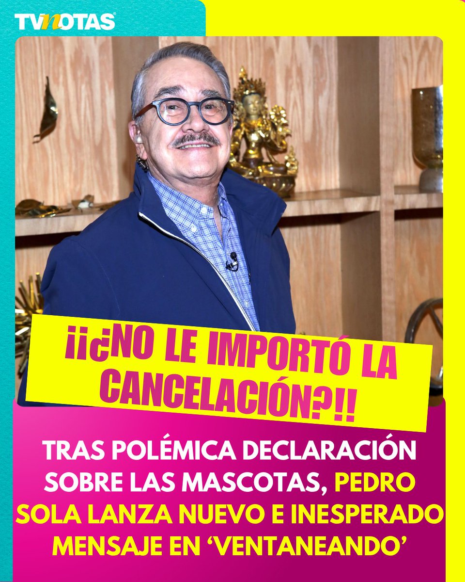 TVNotasmx's tweet photo. ¡¿Sigue?! https://t.co/vrzudkDkYD
Pedro Sola lanza inesperado mensaje en 'Ventaneando' https://t.co/9TVdaC4AFn