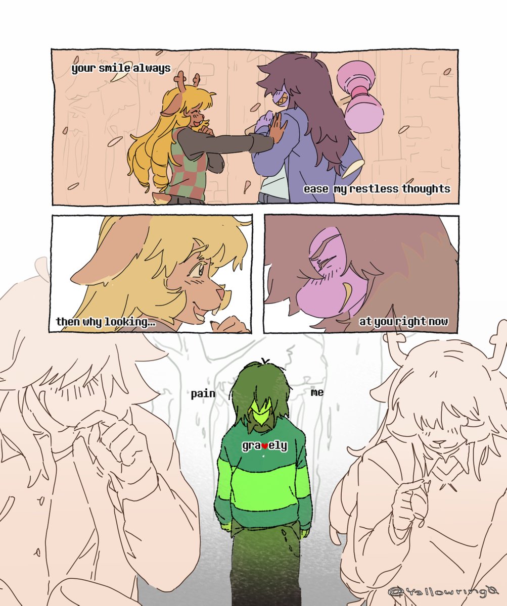 y3llowring0's tweet photo. not really sure which tag i should use... [1/2]
#deltarunechapter5spoilers https://t.co/kT47bVE6RT