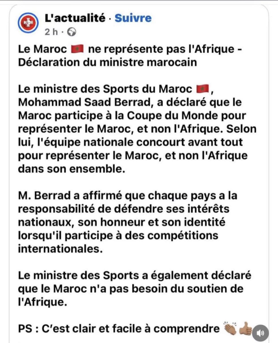 MiilkyDgn's tweet photo. Les bénévoles Sénégalais qui supportent le Maroc
C’est bien fait pour vos gueules https://t.co/22t3anwAGJ