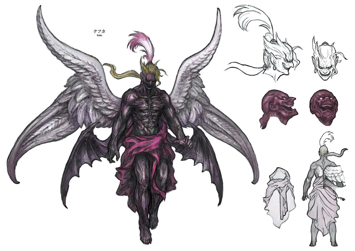Aetas_Memoria's tweet photo. Final Fantasy XIV: Stormblood concept art by Hiroyuki Nagamine, for bosses in Raids Omega, an homage to some of the main antagonists in previous games of the series.

Chaos (Final Fantasy I).

Neo Exdeath (Final Fantasy V).

Kefka Palazzo, as the god of magic (Final Fantasy VI). https://t.co/Wgpy0JBbWA