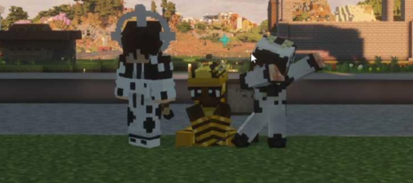 colmenaqsmp's tweet photo. We found more islanders to invite to our Milky Thursday, seems they know Juan too. 🐝🐮 https://t.co/Jed6acLo7K