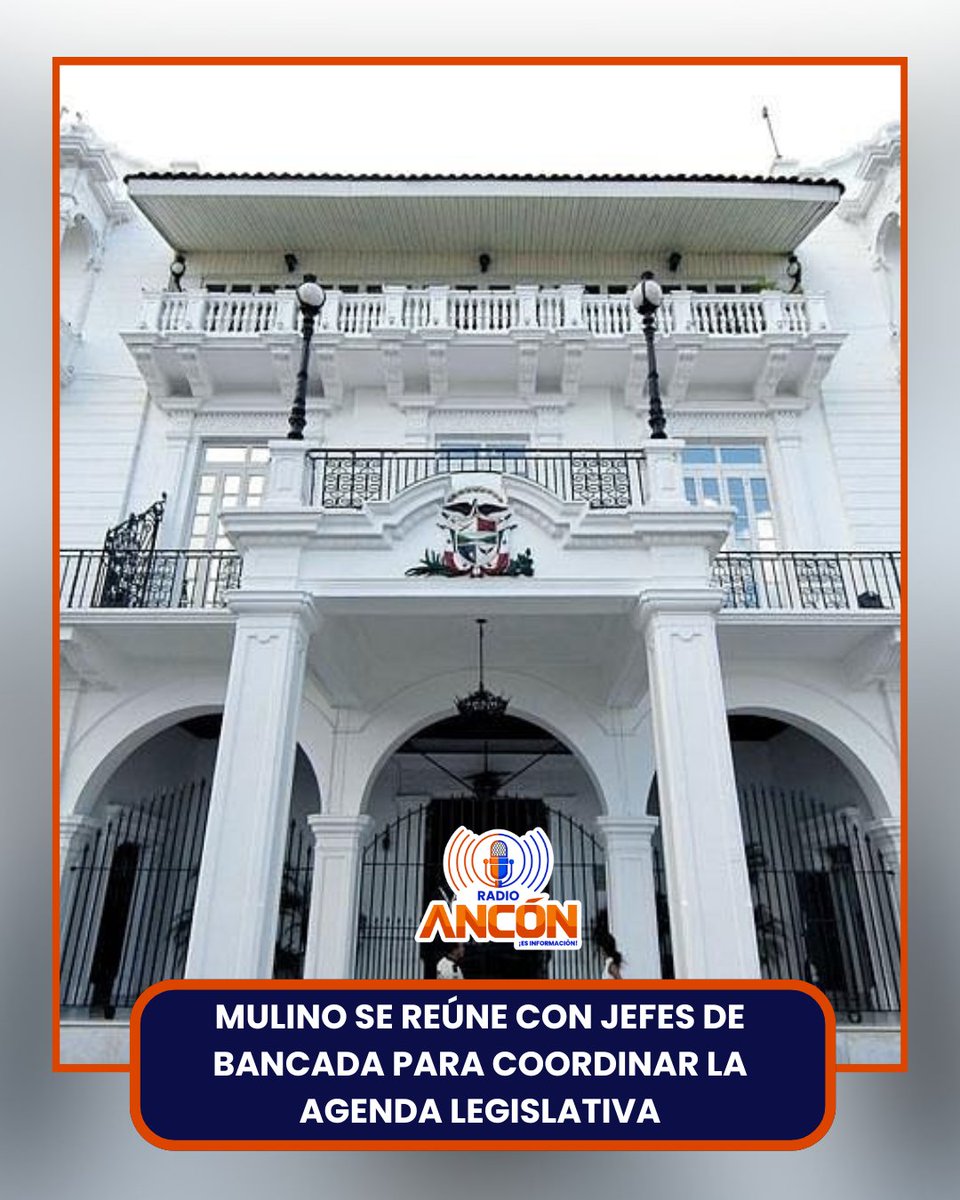 radioanconpa's tweet photo. 🇵🇦 El presidente José Raúl Mulino se reunió con los jefes de bancada para coordinar la agenda legislativa y definir las prioridades del Ejecutivo para el actual período de sesiones.
#Panamá #JoséRaúlMulino #AsambleaNacional #AgendaLegislativa #NoticiasPanamá 🏛️ https://t.co/rhsY012qLp
