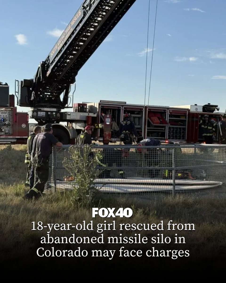 FOX40's tweet photo. She climbed a ladder and got stuck 50 to 60 feet down.

Read more: https://t.co/Hjkw7uMwPL https://t.co/UyxVUfRNJl