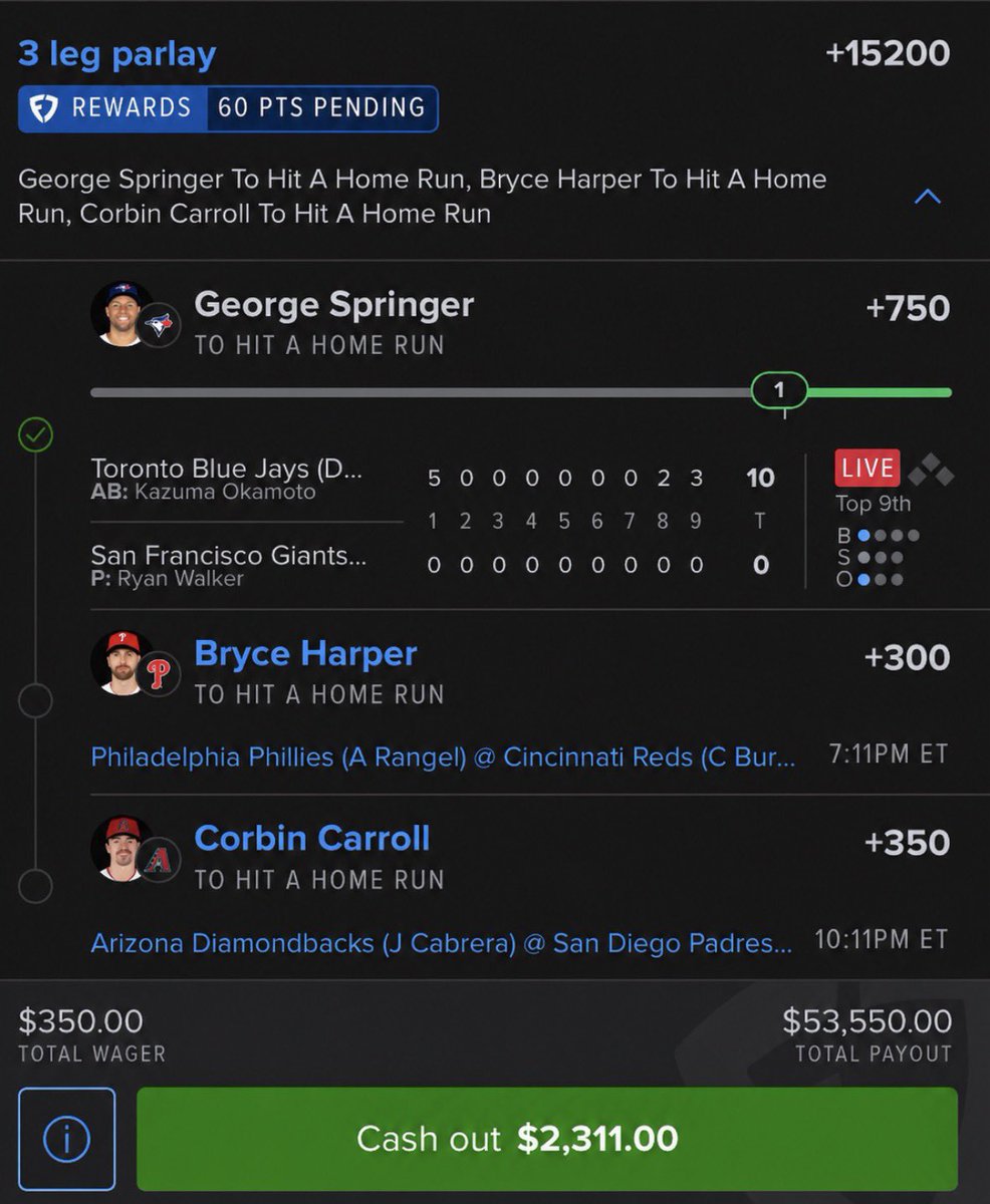 MoreGrace57795's tweet photo. Springer did his job. Now we’re waiting on Bryce Harper and Corbin Carroll to finish what we started. 😈⚾️

Cash out or let’s ride? https://t.co/YAhpLg0ufz