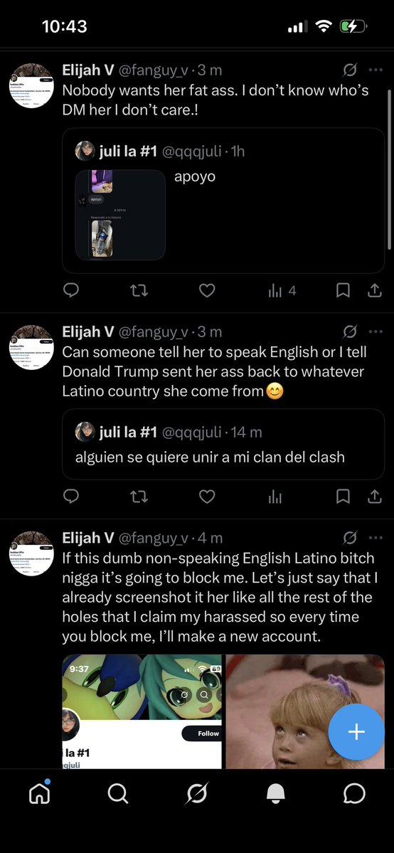 qqqjuli's tweet photo. el negro insoportable se hizo una cuenta aparte solo para seguir rompiendo los huevos jaksajajajaj no sé si tiene retraso madurativo o solo es estúpido porque es gringo https://t.co/746wrJ1Z6u