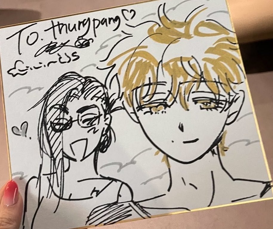 metsk_cedro's tweet photo. they look so soft together on the shikishi https://t.co/mOT5hudSBh