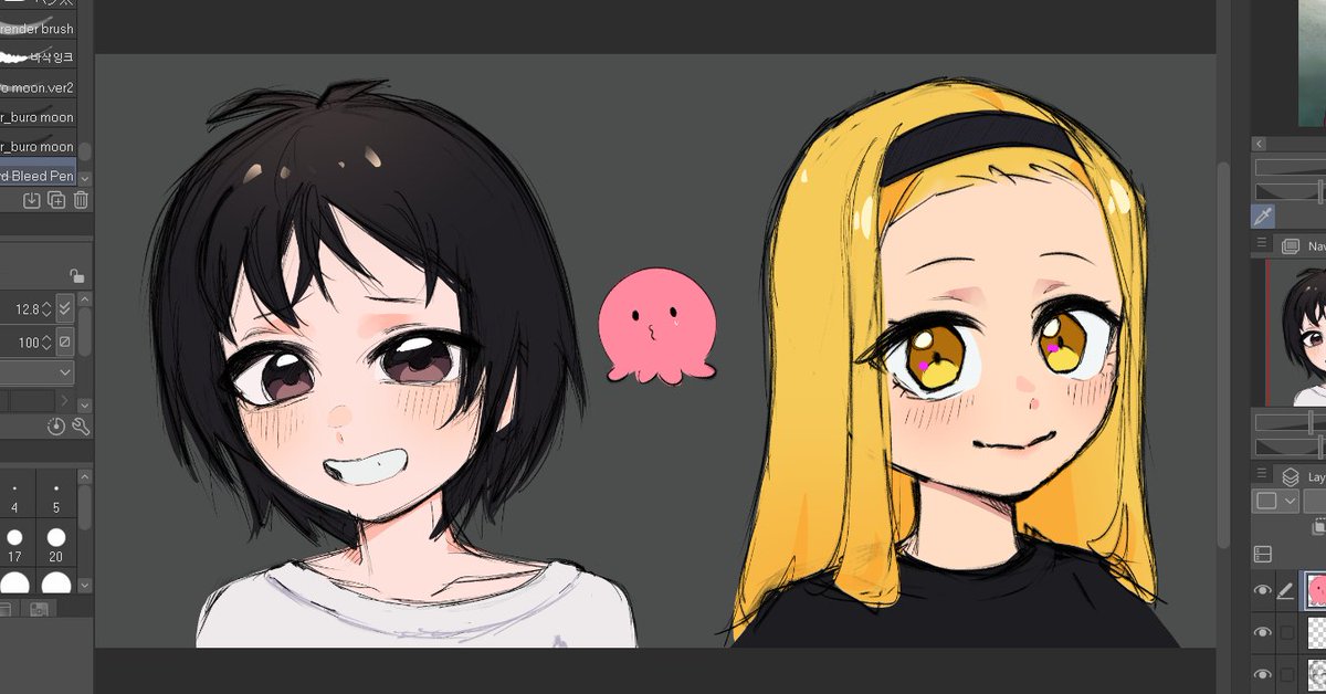 Lucientic's tweet photo. What a cute anime, I'm sure they are best pals!!

#takopisoriginalsin #art #shizuka #marina https://t.co/vEeftIOFxx