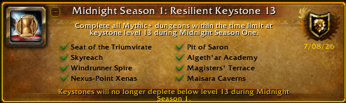 DarremiahF's tweet photo. Passed my all my Mythic+ dungeons above the level 13 in #Warcraft. https://t.co/EWe8nZy4Pr