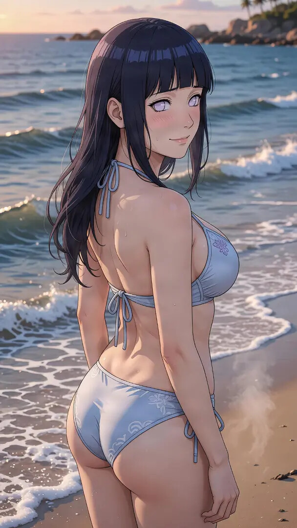 DaddyJim's tweet photo. Quick dip before breakfast: yes or no? #Naruto #Hinata https://t.co/jErzoWfXig