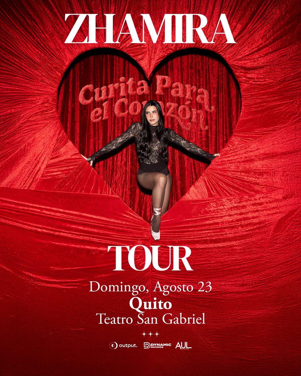 Ticketshow's tweet photo. 🫶 @zhamirazambranomusic llega a Ecuador con su “CURITA PARA EL CORAZÓN” tour. ❤️‍🩹 Única fecha en el país. Hay heridas que solo se sanan en vivo 🤩
📍23 de agosto - Teatro San Gabriel - Quito

🎫 Entradas a la venta en https://t.co/5KOtMlNNwD y puntos de venta físicos https://t.co/NEE3gVo5uU