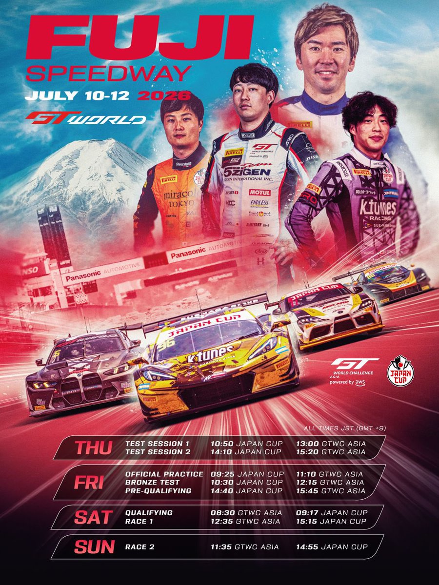 GTWorldChAsia's tweet photo. #GTWorldAsia と #JapanCup がいよいよ始まる！

予選と全てのレースが #GTWorld 公式YouTubeにてLIVE配信📺 https://t.co/7WGq09EHzi