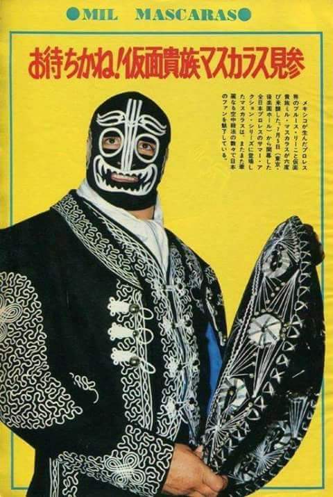 elClubLucha's tweet photo. How are we feeling about Mil Máscaras top 4 foreigners ever in Japan? I've read a quote from Satoru Sayama saying that without Mil, there would be no Tiger Mask, no Liger, no Último Dragon, no Great Sasuke. https://t.co/bf9nzMIz6T