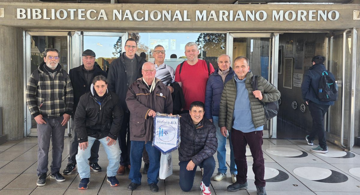 HistoriaAFA's tweet photo. #HistoriaAFA Visitó la Biblioteca Nacional @BNMMArgentina , donde recorrió sus instalaciones y conoció la historia de la institución, sus colecciones y el trabajo que allí se desarrolla para la preservación, conservación y difusión del patrimonio bibliográfico y documental. https://t.co/8rSG4H6BmV