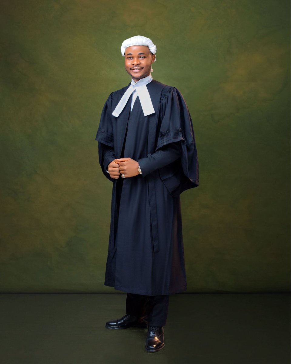 Whitematty_'s tweet photo. Re-introducing 

M. A. OKOH, ESQ. LL.B(Hon), B.L
BARRISTER AND SOLICITOR OF THE SUPREME COURT OF NIGERIA 🇳🇬⚖️

A journey of faith, perseverance, and purpose has brought me here. Every sacrifice was worth it. Allamdulilah 

#CallToBar2026 #Esq #Grace #Barrister #Lawyer https://t.co/KvPn5iuabj