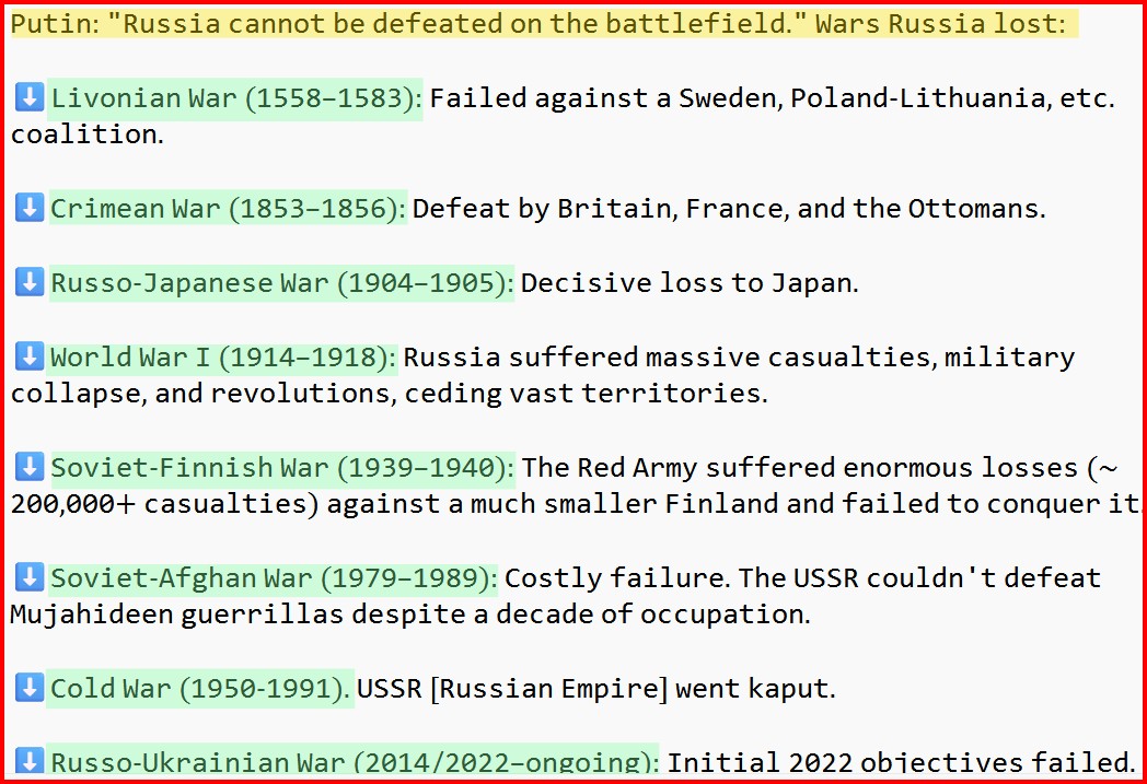 PacificCathy's tweet photo. @Svyrydenko_Y This is a Short List. Stalin would have lost WWII, without allied help. Stalin himself said so. https://t.co/1FbVZxqfCH