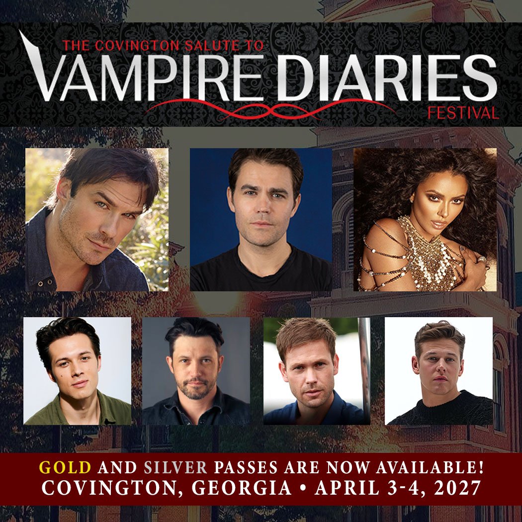 CreationEnt's tweet photo. Thank you to all our fellow #TVD franchise fans for the unprecedented response to our upcoming The Covington Salute to Vampire Diaries Festival, coming April 3-4, 2027. Because of this amazing support, we’ve been able to work out a nice surprise for our Silver Weekend Admission Pass patrons!

In-Person autographs from both Ian Somehalder and Paul Wesley are now INCLUDED in the Silver Weekend packages, along with Matthew Davis and other guests to be announced. We know how important it is for you guys to thank Ian and Paul for their work in person, so we are thrilled we were able to work it out. NOTE: This replaces the pre-hand-signed photos of Ian and Paul, which are no longer part of the Silver package.

We’ve also added the Copper Weekend Admission Packages and the General Admission Weekend Packages, so now there are more seating choices, plus benefits! Single-Day admission passes are coming in the next few months.

Get tickets: https://t.co/Qu9j3xBsCB