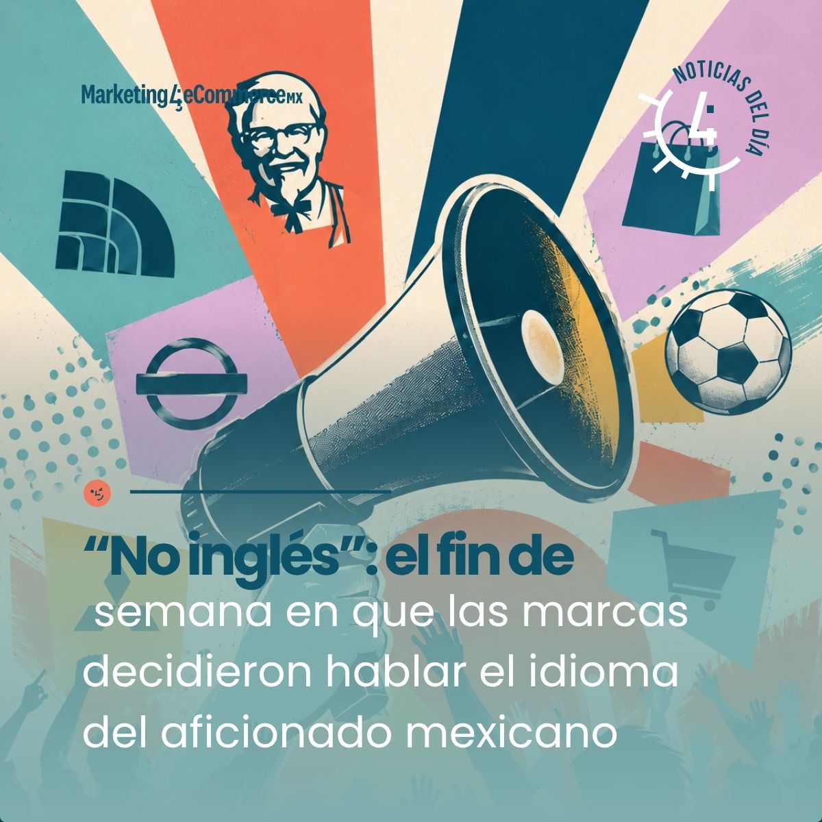 Mkt4eCommerceMX's tweet photo. ⚽️🗣️ Del meme a la estrategia: El fenómeno del "No inglés" en el Mundial

🇲🇽 Analizamos cómo el real time marketing convirtió un chiste espontáneo de la cancha en una lección maestra de relevancia cultural, inmediatez y autenticidad publicitaria. ✨📈

🔗 https://t.co/9eNRwOIBsN https://t.co/xFtJA4Jw0u