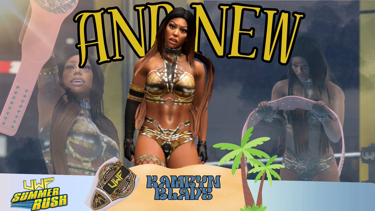 UWF_WWE2k's tweet photo. #ANDNEW
The Queen is now sitting in her throne.
Kamryn Blade has won the UWF Women's World Championship!
Watch #UWFSummerRush on YouTube @ UpstateRemy https://t.co/MjMjtYm5XJ
