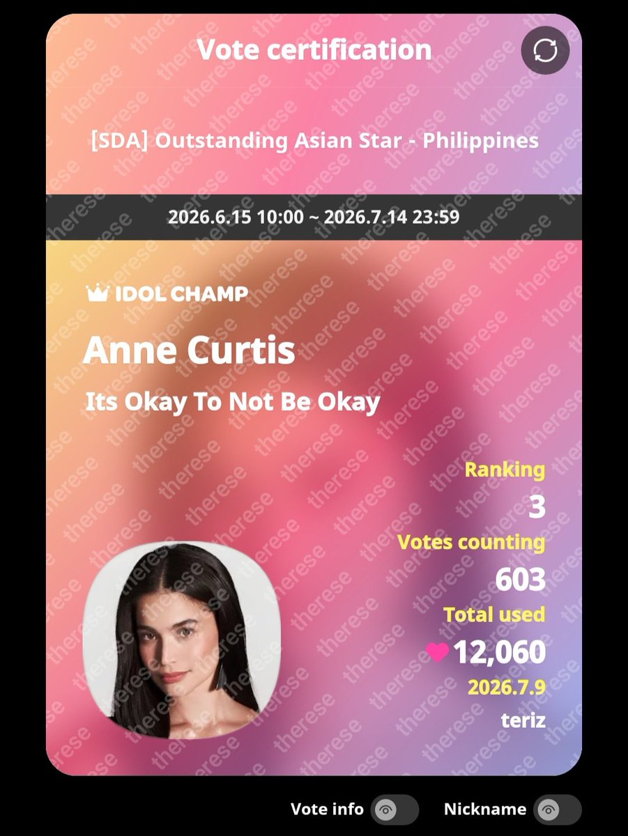 thereseeemaeee's tweet photo. ilalaban hanggang huli 🇵🇭✨️
we love youuu @annecurtissmith

5 days left to vote!!! 
#SDA_2026_FINAL_VOTE #AnneCurtis https://t.co/QpnNUdv8FK