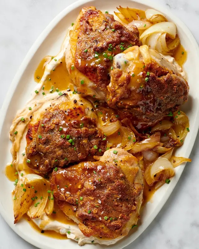 xingtian991314's tweet photo. French-style roasted chicken legs with onion sauce - a popular party main dish!🧅🧅💐🍄 https://t.co/oZxVcx6xp8