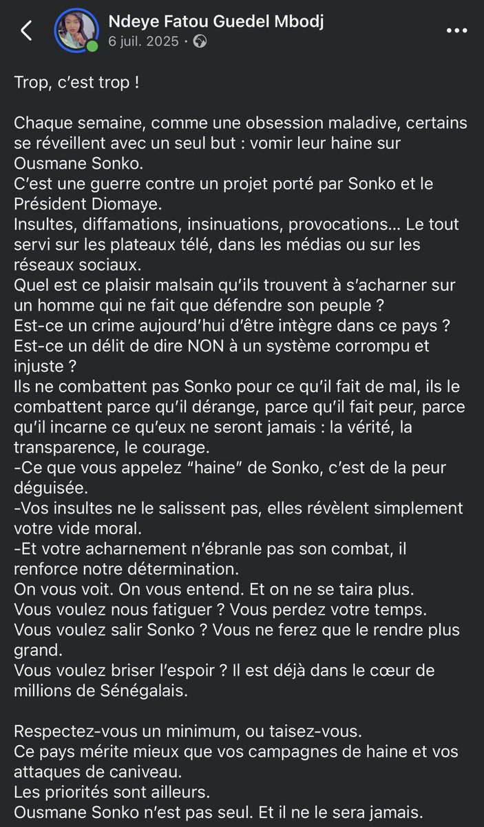 mamadoukanny's tweet photo. Ndéye Fatou Mbodj koh donn ? https://t.co/tdrZiPx6Ja