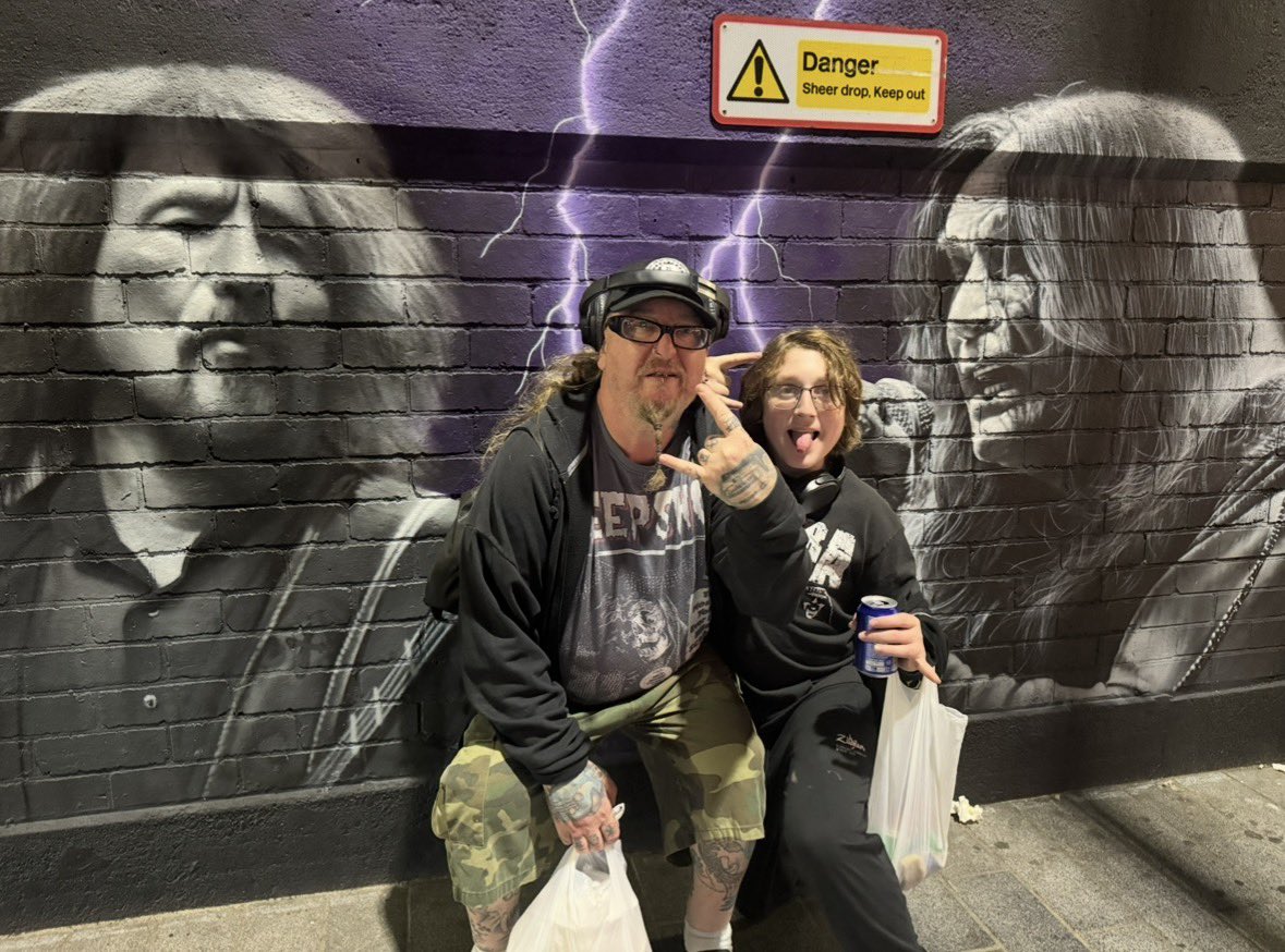TopHatTattoo's tweet photo. Last year at this time me and my boy  were over in the uk it was the most amazing trip seeing Black Sabbath  checking out other countries. Took a few places off my bucket list definitely a trip of a lifetime https://t.co/Sb9gbrcKJ7